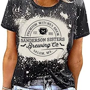 Hocus Pocus Halloween Bleached Shirt Halloween Sanderson Sisters Witches T Shirt